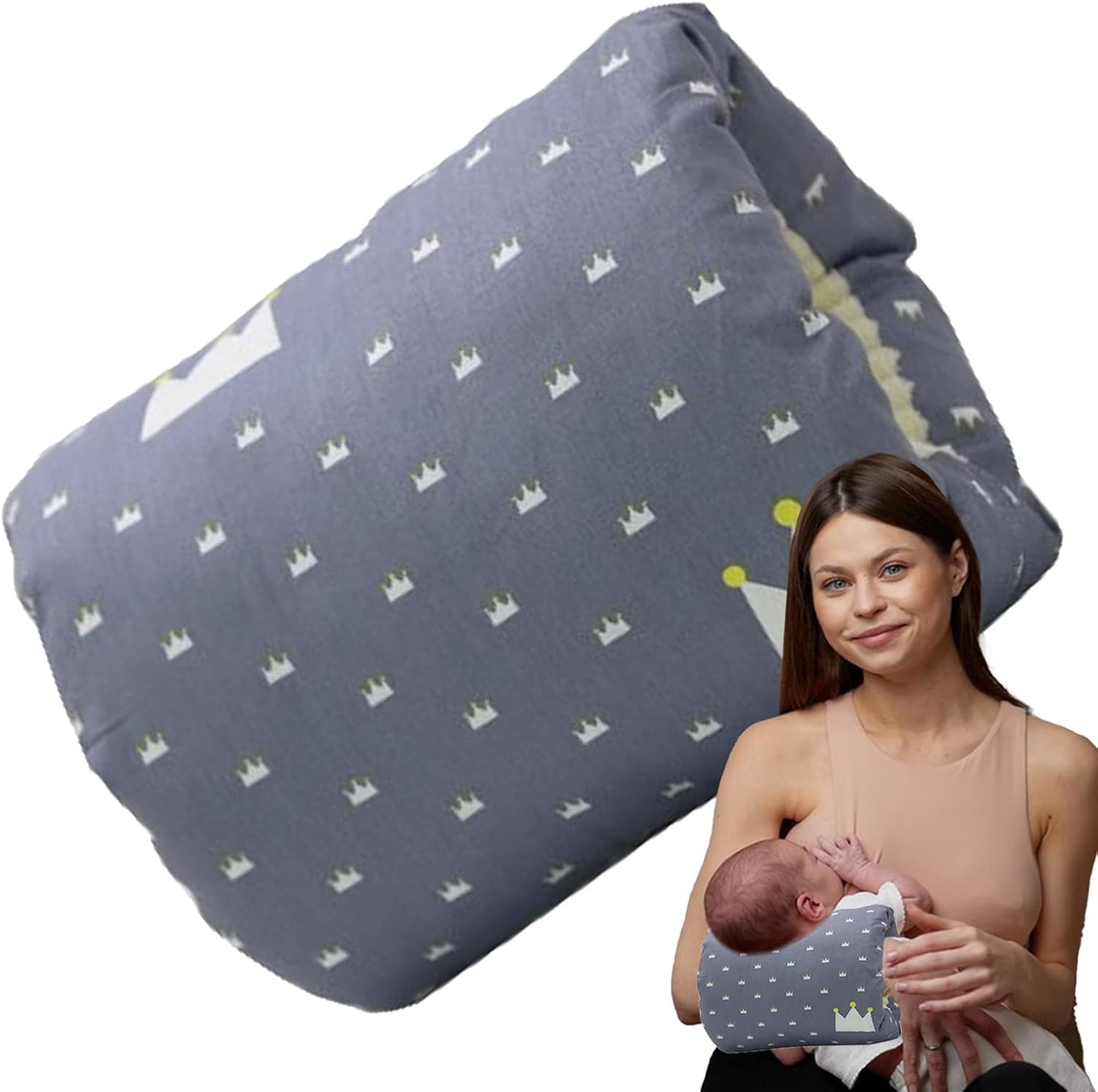 Coussin d’Allaitement - ArmNurse™ - Couronnes - Mon bébé Gourmand
